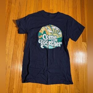 Dark Blue “Come Together On It” Graphic Tee Size Small